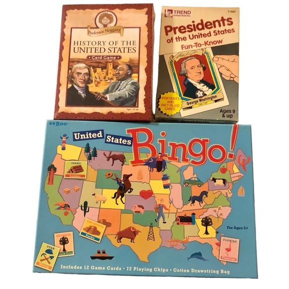 United States Bingo! History Of US CARD Game Presidents Of US Flash Cards - Picture 1 of 4